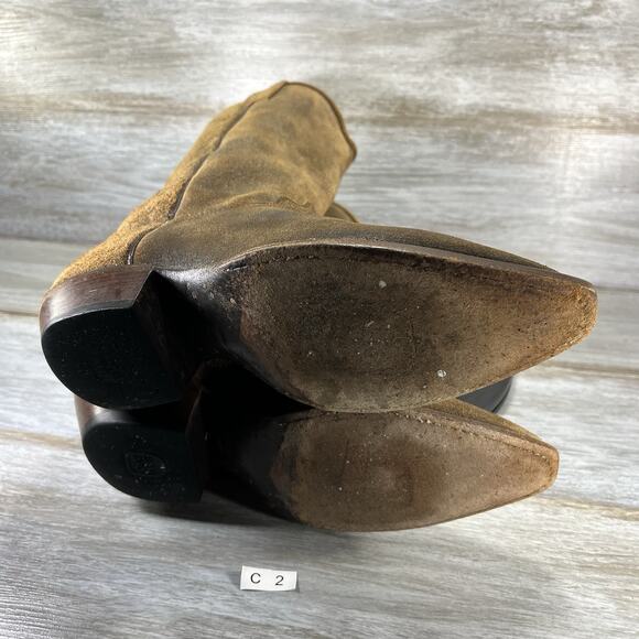 Dan Post Women's Roughie Tan Western Cowboy Boots Size 7 - Picture 8 of 8